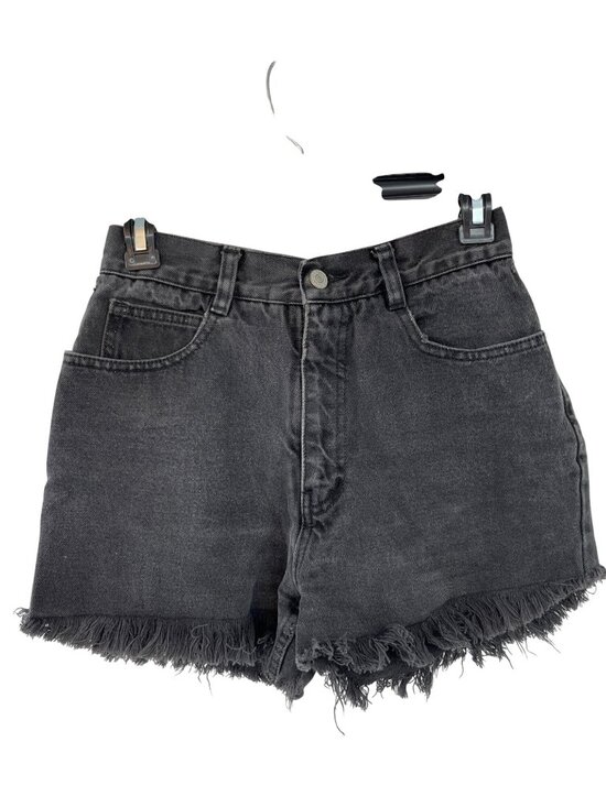 Jordache Pants - Vintage Jordache Black Denim Shorts Raw Hem Juniors 7/8 Used Y2K